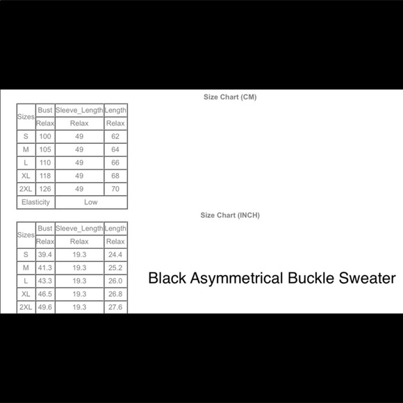 🌟Last One! #51 Black/Leopard Asymmetrical Cold Shoulder Buckle Sweater * - Picture 9 of 10